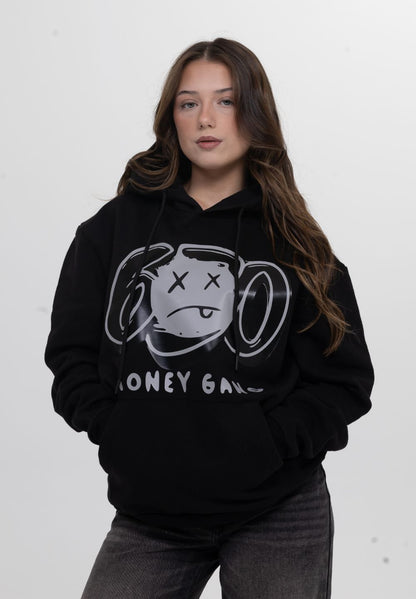 HOODIE-BLACK[ 630MONEYGANG-DISCONNECTED BLACK & GRAY ]