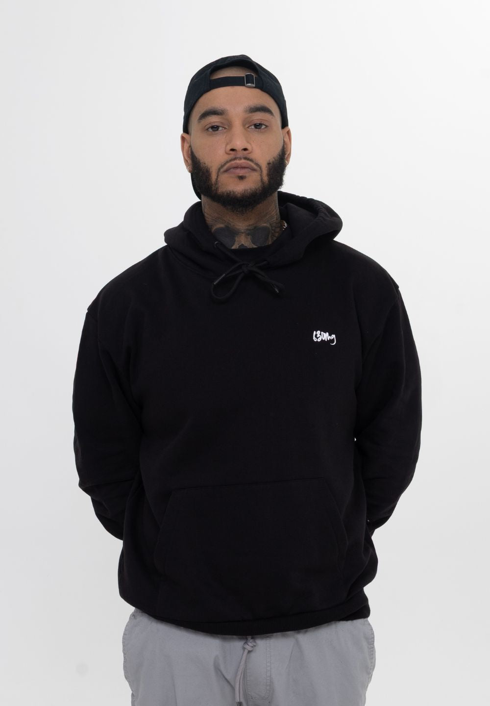 HOODIE-BLACK [630MG MINI LOGO WHITE]