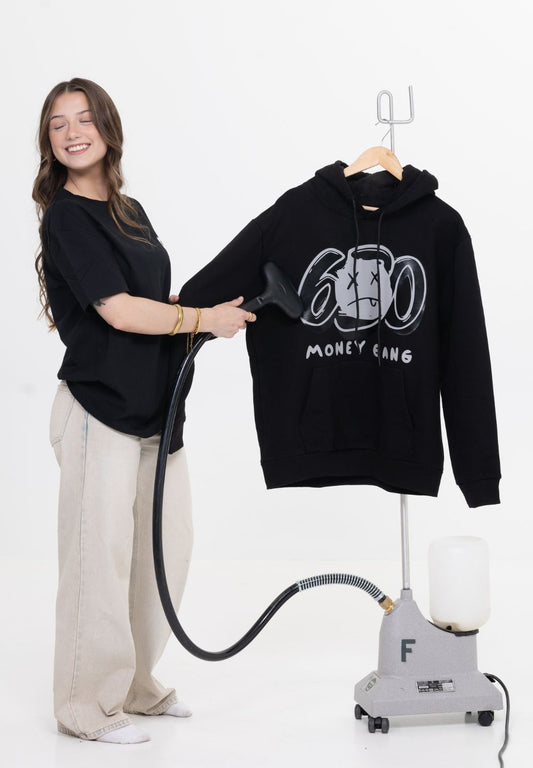 HOODIE-BLACK[ 630MONEYGANG-DISCONNECTED BLACK & GRAY ]