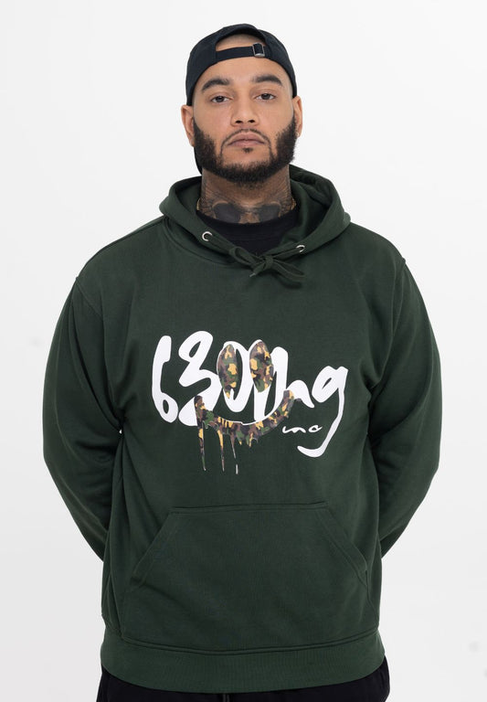 HOODIE-DARK GREEN [630MG SMILEY MILITARY WHITE & ARMY]